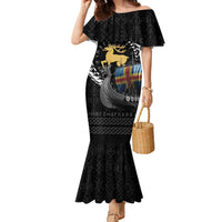 Aland Viking Drakkar Family Matching Mermaid Dress and Hawaiian Shirt Viking Blood - Wonder Print Shop