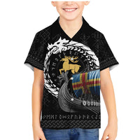 Aland Viking Drakkar Family Matching Mermaid Dress and Hawaiian Shirt Viking Blood - Wonder Print Shop