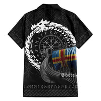 Aland Viking Drakkar Family Matching Off Shoulder Maxi Dress and Hawaiian Shirt Viking Blood - Wonder Print Shop