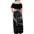 Aland Viking Drakkar Family Matching Off Shoulder Maxi Dress and Hawaiian Shirt Viking Blood - Wonder Print Shop