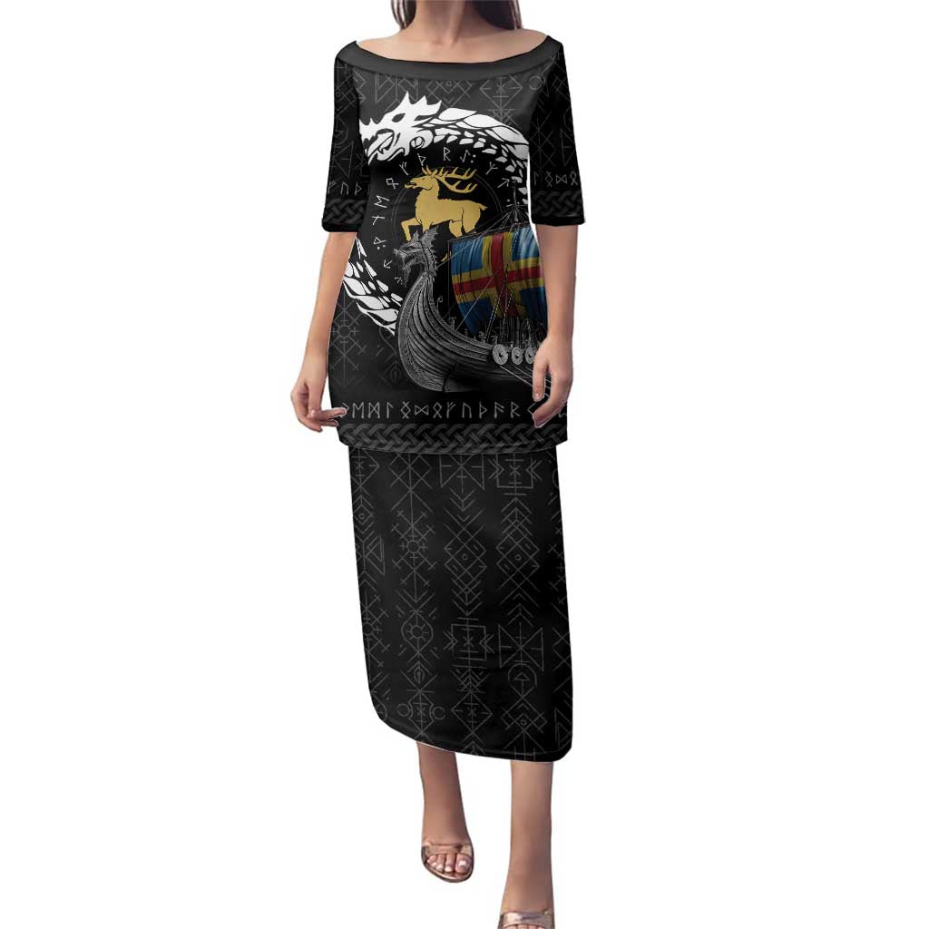 Aland Viking Drakkar Family Matching Puletasi and Hawaiian Shirt Viking Blood - Wonder Print Shop