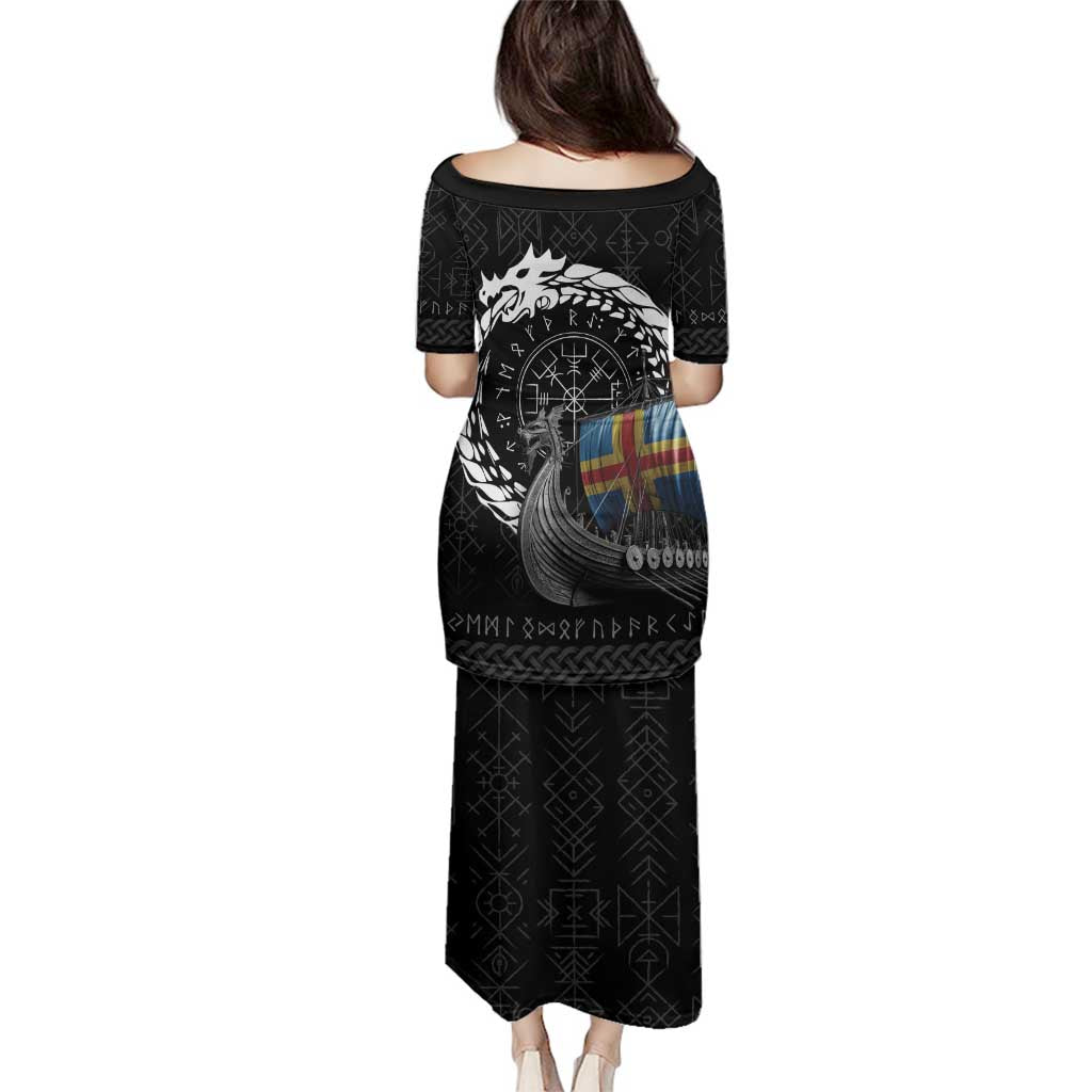 Aland Viking Drakkar Family Matching Puletasi and Hawaiian Shirt Viking Blood - Wonder Print Shop