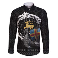 Aland Viking Drakkar Family Matching Short Sleeve Bodycon Dress and Hawaiian Shirt Viking Blood - Wonder Print Shop