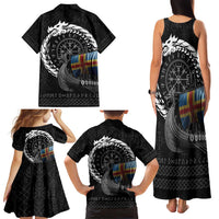 Aland Viking Drakkar Family Matching Tank Maxi Dress and Hawaiian Shirt Viking Blood - Wonder Print Shop