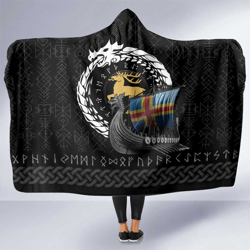 Aland Viking Drakkar Hooded Blanket Viking Blood - Wonder Print Shop