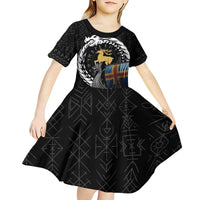 Aland Viking Drakkar Kid Short Sleeve Dress Viking Blood - Wonder Print Shop