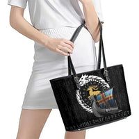 Aland Viking Drakkar Leather Tote Bag Viking Blood - Wonder Print Shop