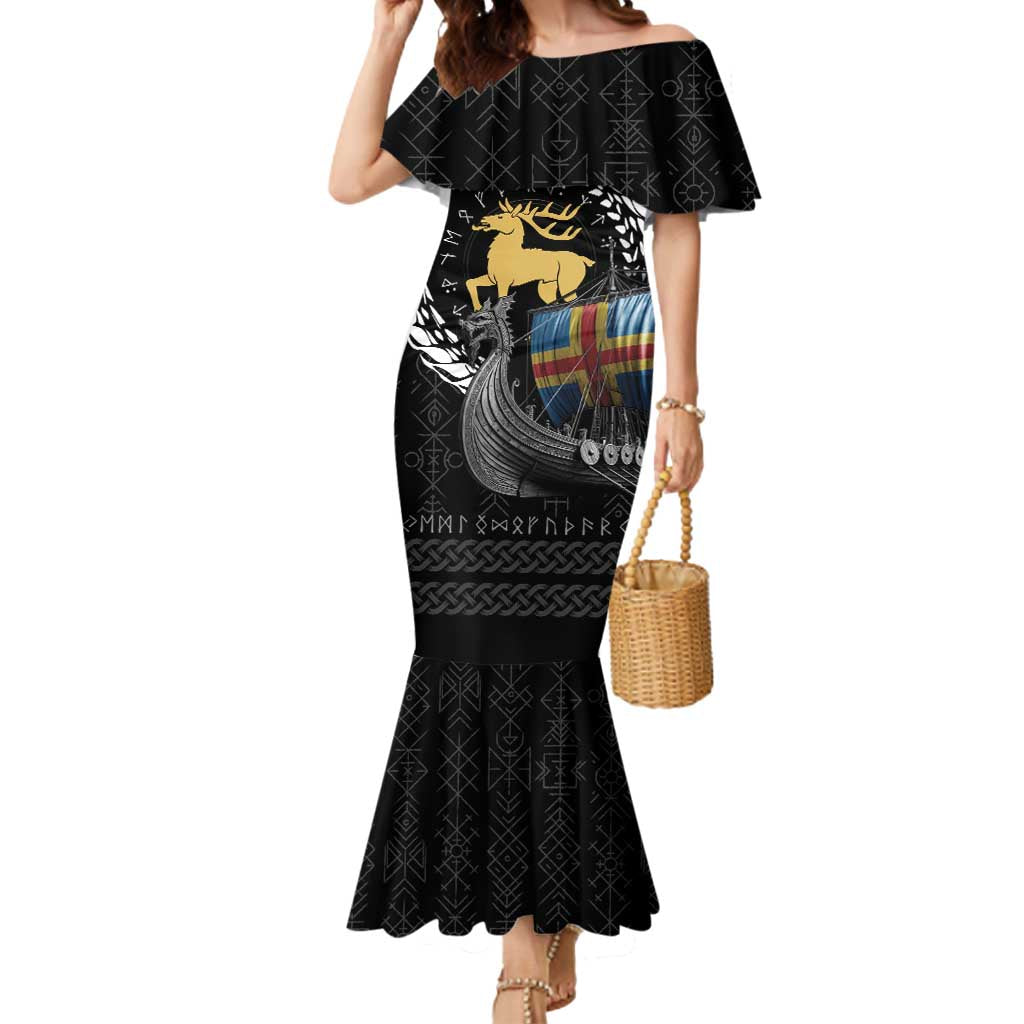 Aland Viking Drakkar Mermaid Dress Viking Blood - Wonder Print Shop