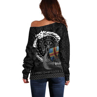 Aland Viking Drakkar Off Shoulder Sweater Viking Blood - Wonder Print Shop