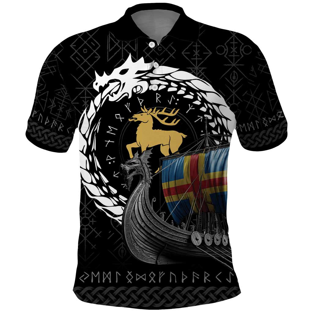 Aland Viking Drakkar Polo Shirt Viking Blood - Wonder Print Shop