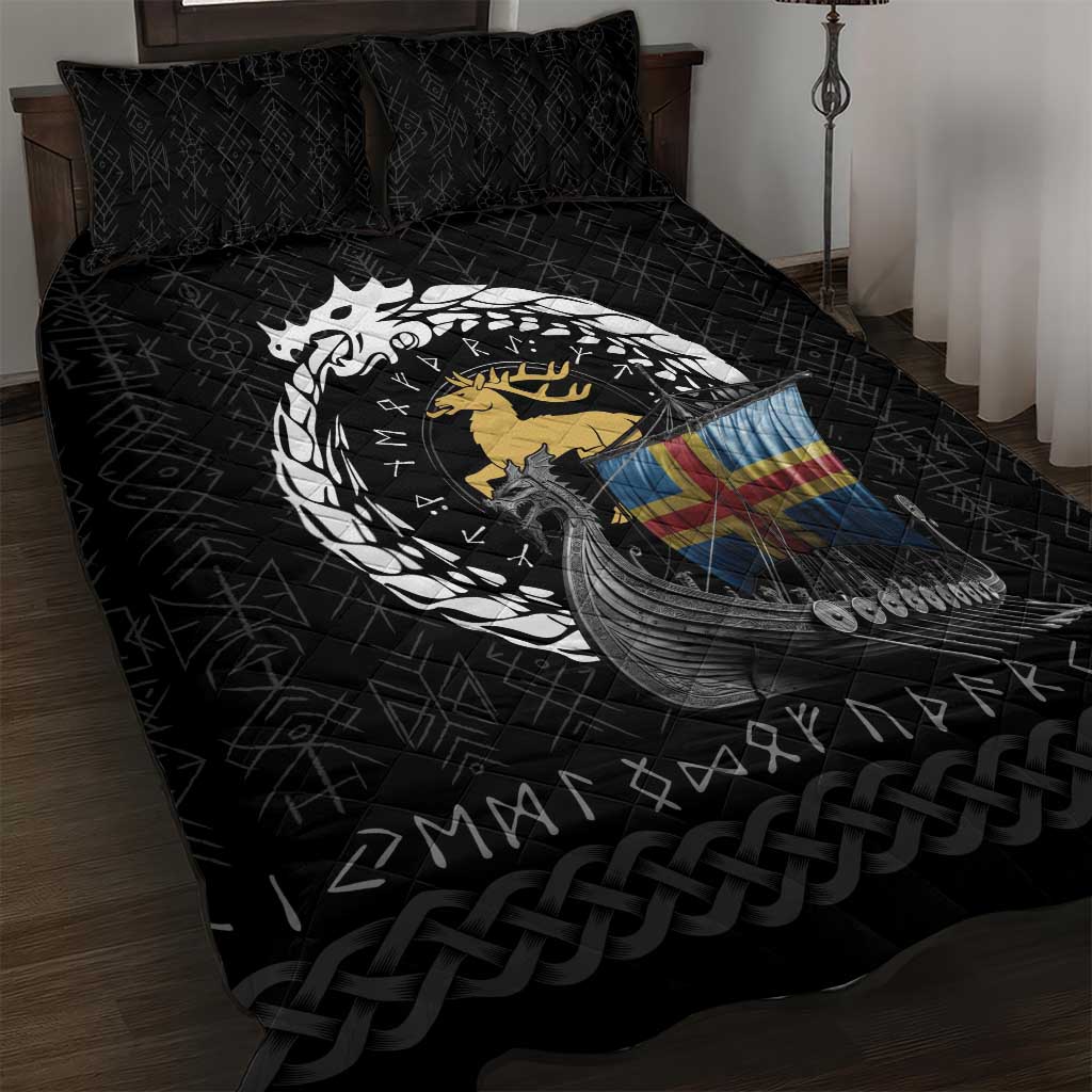 Aland Viking Drakkar Quilt Bed Set Viking Blood - Wonder Print Shop