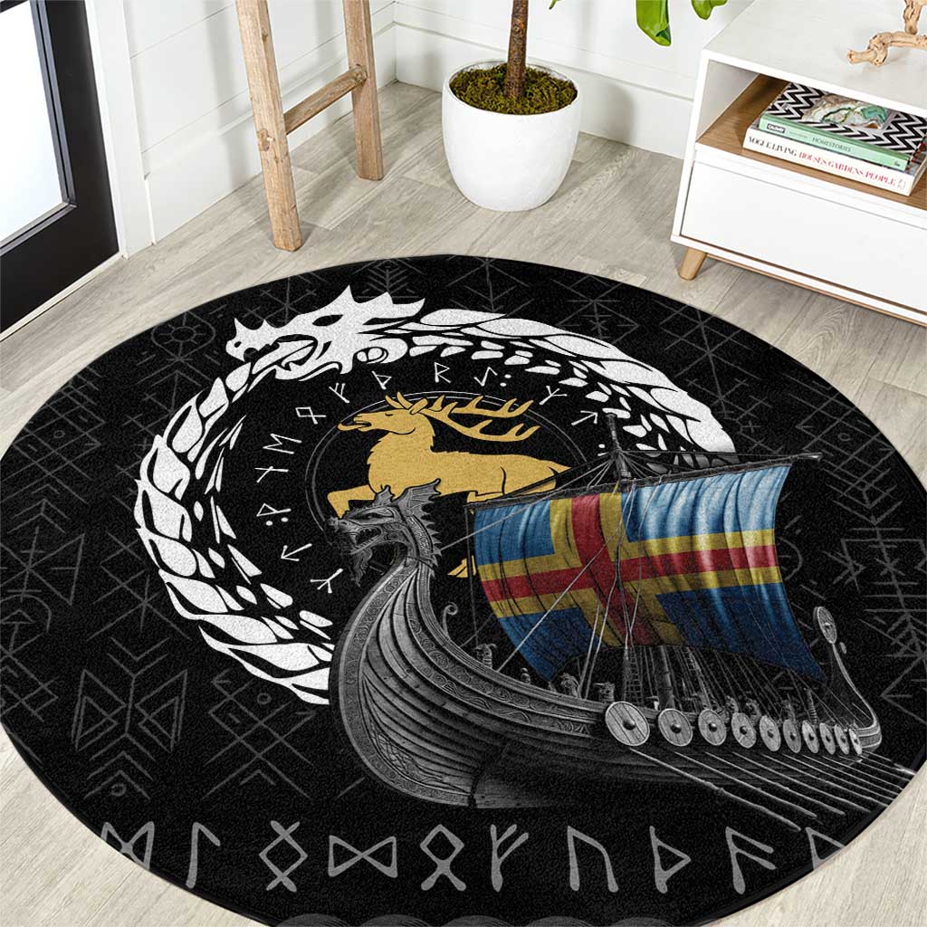 Aland Viking Drakkar Round Carpet Viking Blood - Wonder Print Shop