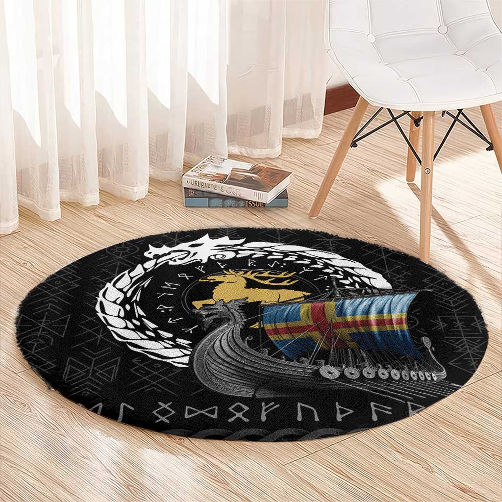Aland Viking Drakkar Round Carpet Viking Blood - Wonder Print Shop