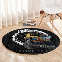 Aland Viking Drakkar Round Carpet Viking Blood - Wonder Print Shop