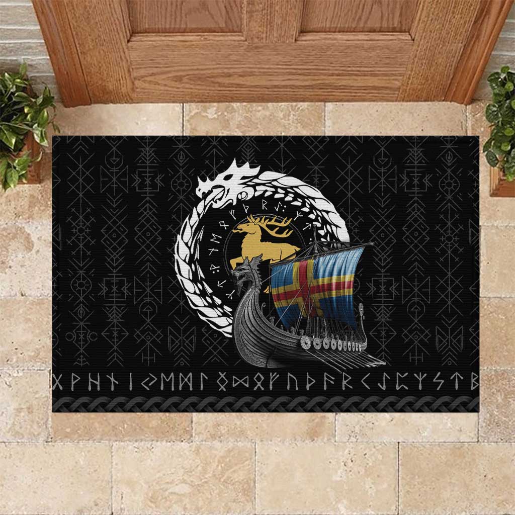 Aland Viking Drakkar Rubber Doormat Viking Blood - Wonder Print Shop