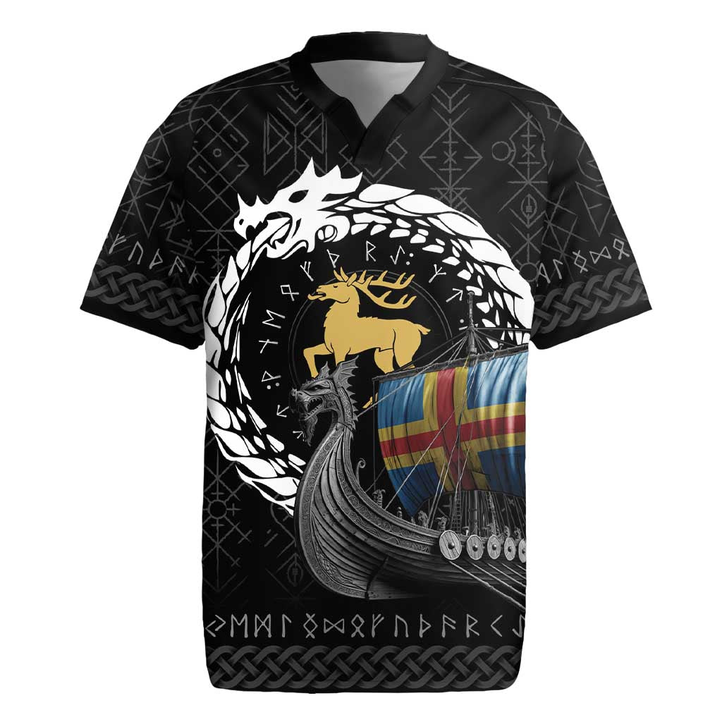 Aland Viking Drakkar Rugby Jersey Viking Blood - Wonder Print Shop
