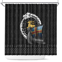 Aland Viking Drakkar Shower Curtain Viking Blood - Wonder Print Shop