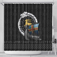 Aland Viking Drakkar Shower Curtain Viking Blood - Wonder Print Shop