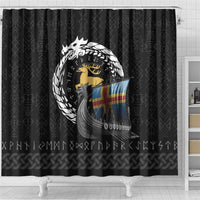 Aland Viking Drakkar Shower Curtain Viking Blood - Wonder Print Shop