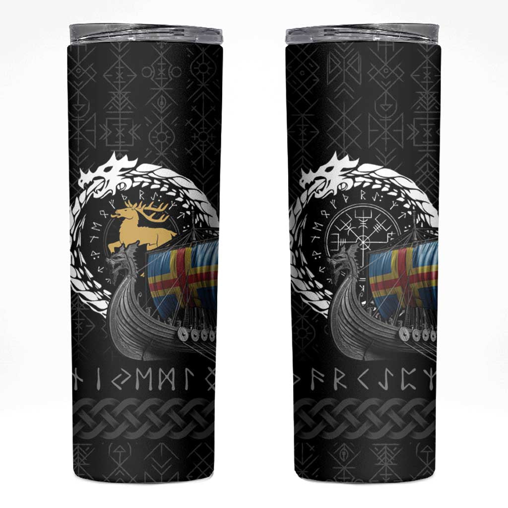 Aland Viking Drakkar Skinny Tumbler Viking Blood - Wonder Print Shop