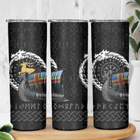 Aland Viking Drakkar Skinny Tumbler Viking Blood - Wonder Print Shop