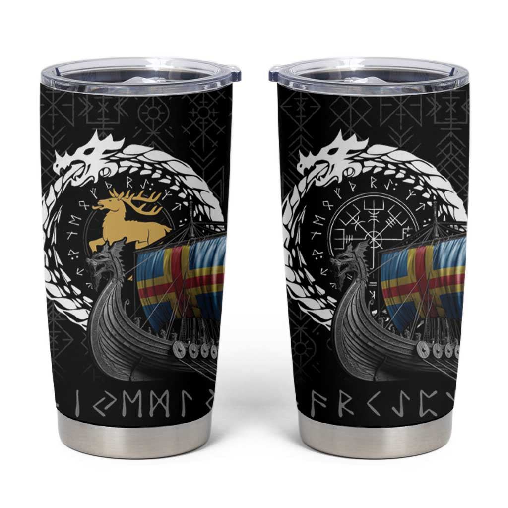 Aland Viking Drakkar Tumbler Cup Viking Blood - Wonder Print Shop