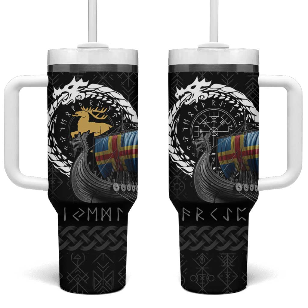 Aland Viking Drakkar Tumbler With Handle Viking Blood - Wonder Print Shop