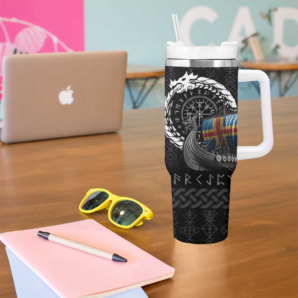 Aland Viking Drakkar Tumbler With Handle Viking Blood - Wonder Print Shop