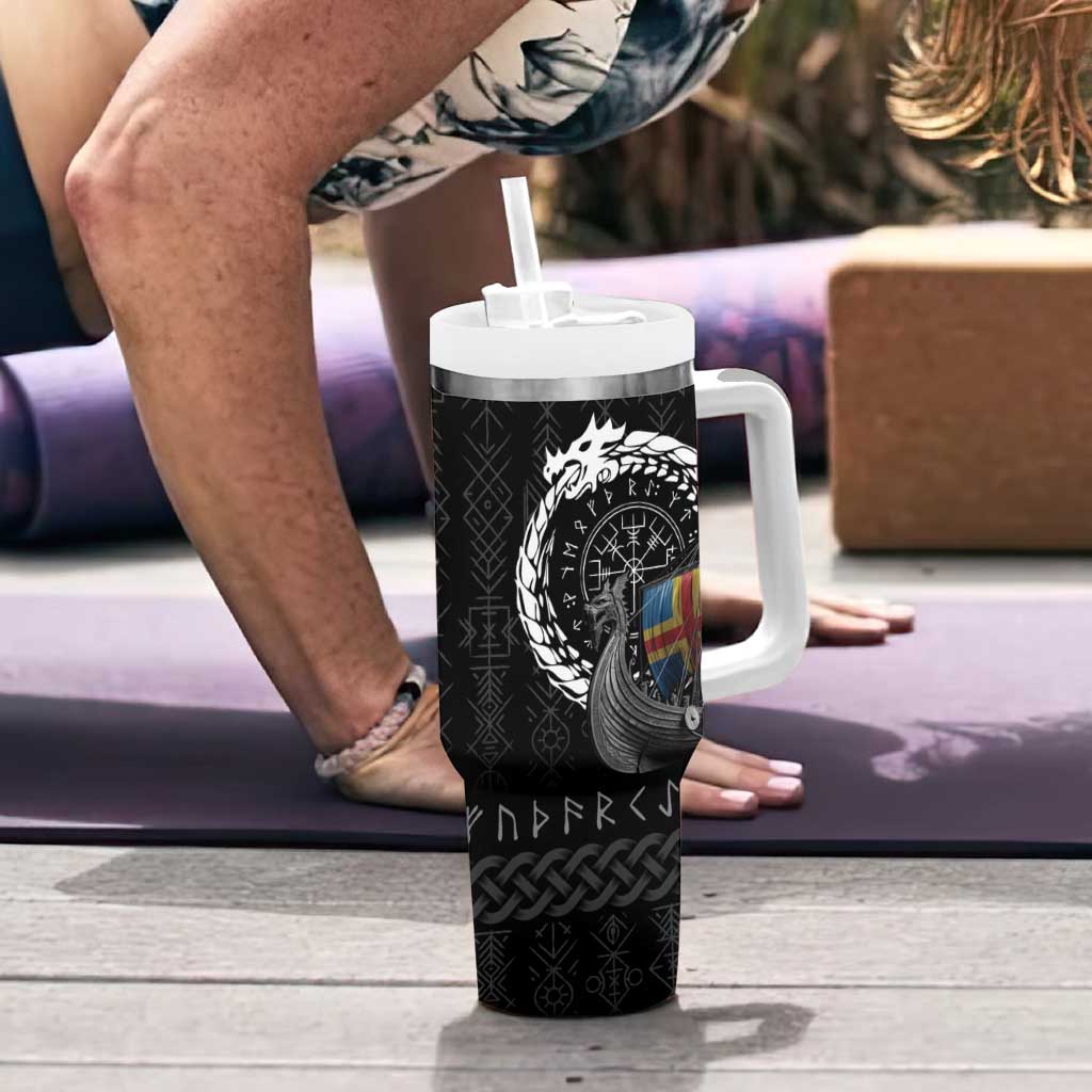 Aland Viking Drakkar Tumbler With Handle Viking Blood - Wonder Print Shop
