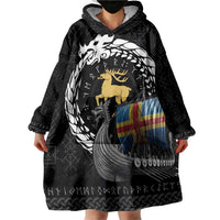 Aland Viking Drakkar Wearable Blanket Hoodie Viking Blood - Wonder Print Shop