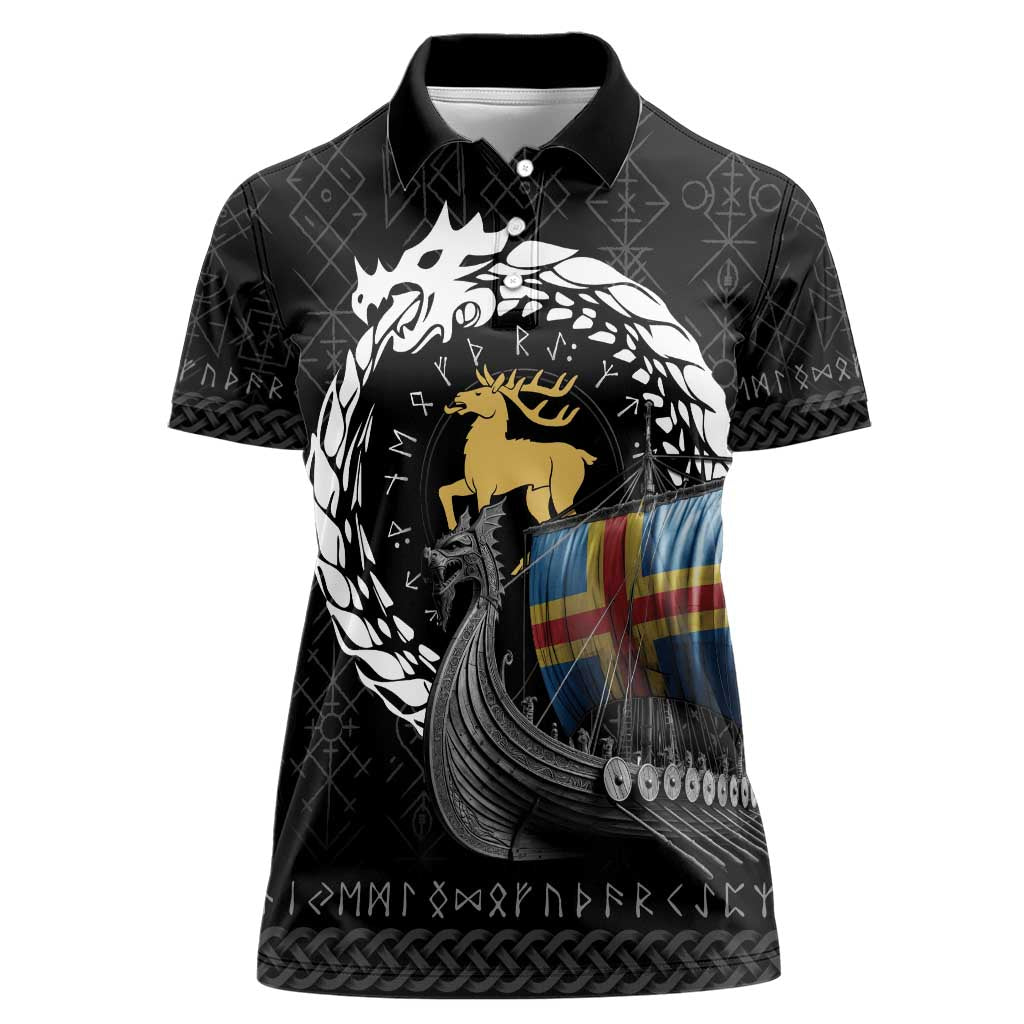 Aland Viking Drakkar Women Polo Shirt Viking Blood - Wonder Print Shop