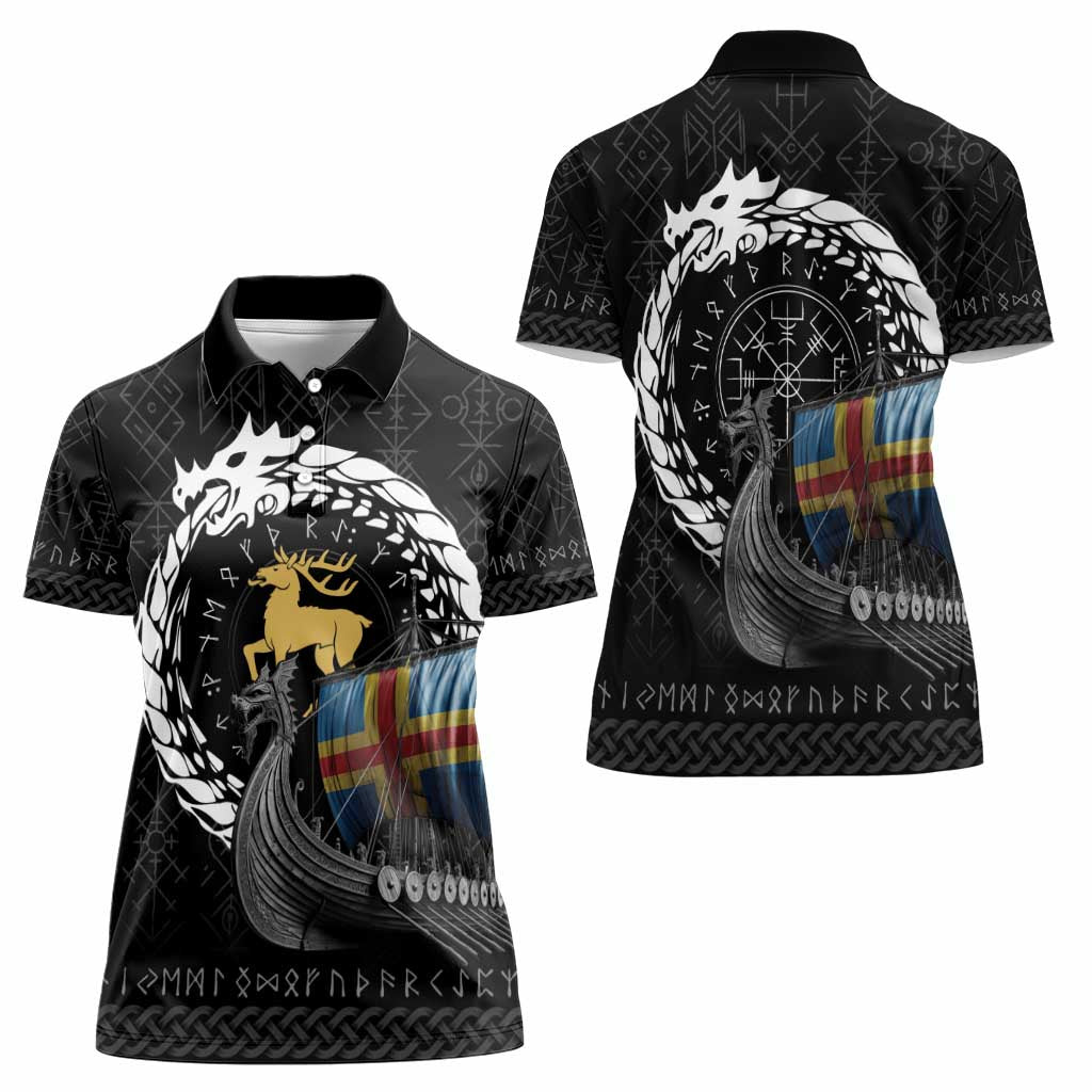 Aland Viking Drakkar Women Polo Shirt Viking Blood - Wonder Print Shop