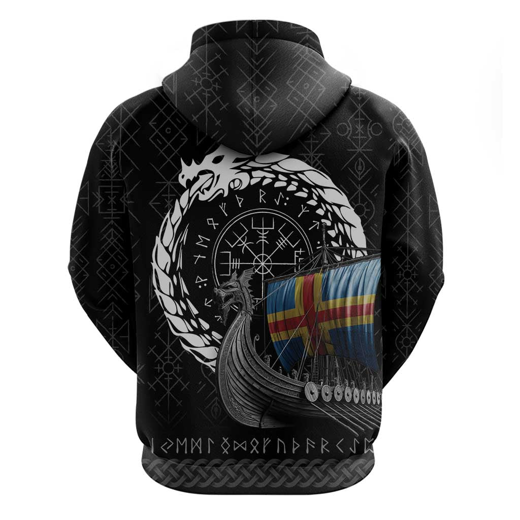 Aland Viking Drakkar Zip Hoodie Viking Blood - Wonder Print Shop