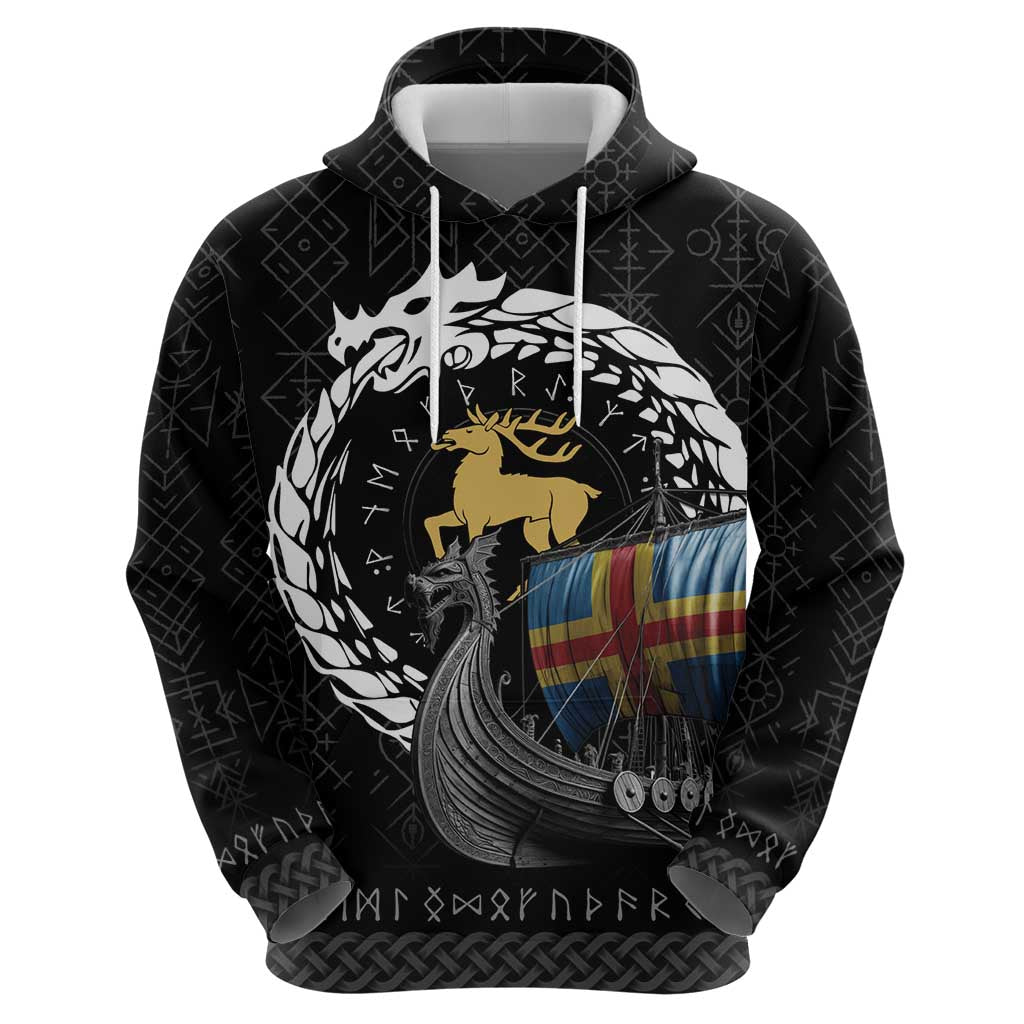 Aland Viking Drakkar Zip Hoodie Viking Blood - Wonder Print Shop
