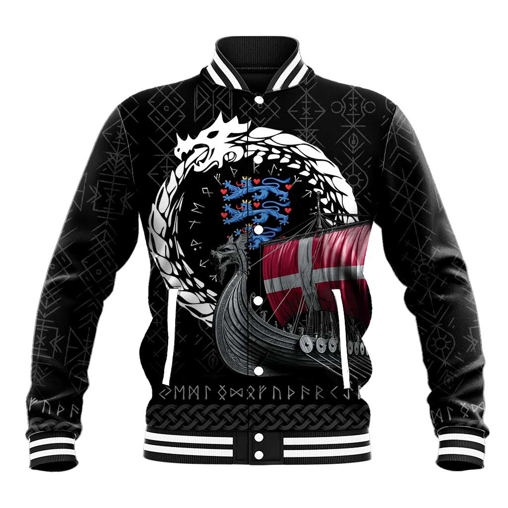 Denmark Viking Drakkar Baseball Jacket Viking Blood - Wonder Print Shop
