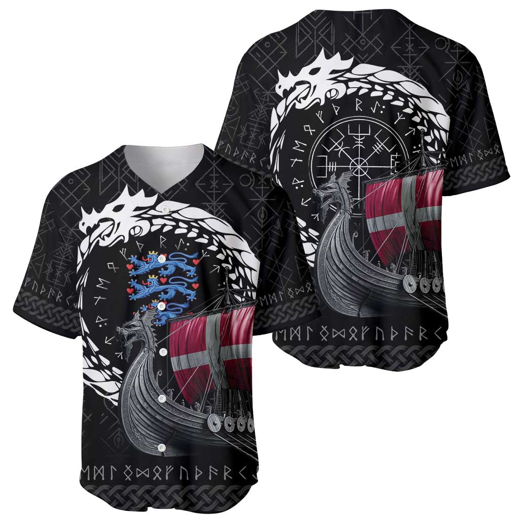 Denmark Viking Drakkar Baseball Jersey Viking Blood - Wonder Print Shop
