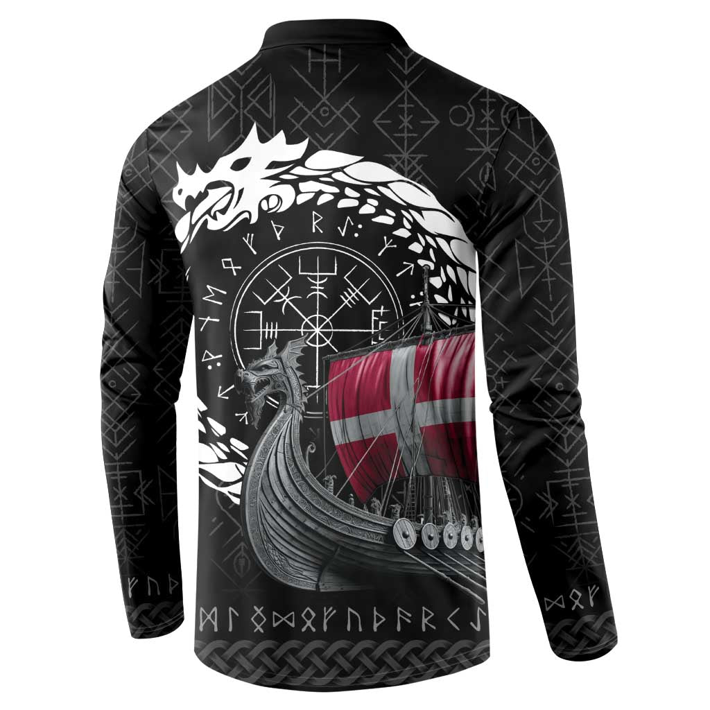 Denmark Viking Drakkar Button Sweatshirt Viking Blood - Wonder Print Shop