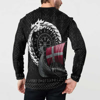 Denmark Viking Drakkar Button Sweatshirt Viking Blood - Wonder Print Shop