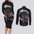 Denmark Viking Drakkar Couples Matching Long Sleeve Bodycon Dress and Long Sleeve Button Shirt Viking Blood - Wonder Print Shop