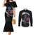 Denmark Viking Drakkar Couples Matching Mermaid Dress and Long Sleeve Button Shirt Viking Blood - Wonder Print Shop