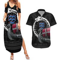 Denmark Viking Drakkar Couples Matching Summer Maxi Dress and Hawaiian Shirt Viking Blood - Wonder Print Shop