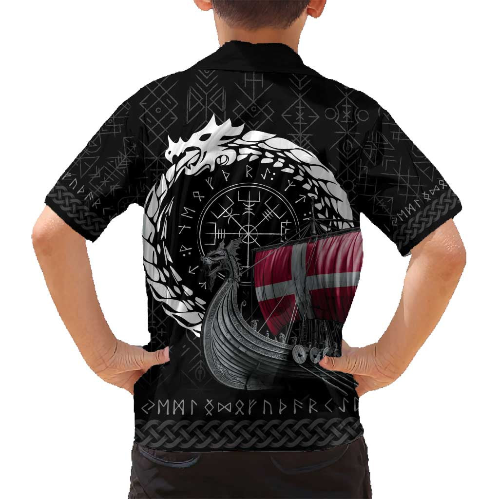 Denmark Viking Drakkar Family Matching Tank Maxi Dress and Hawaiian Shirt Viking Blood - Wonder Print Shop