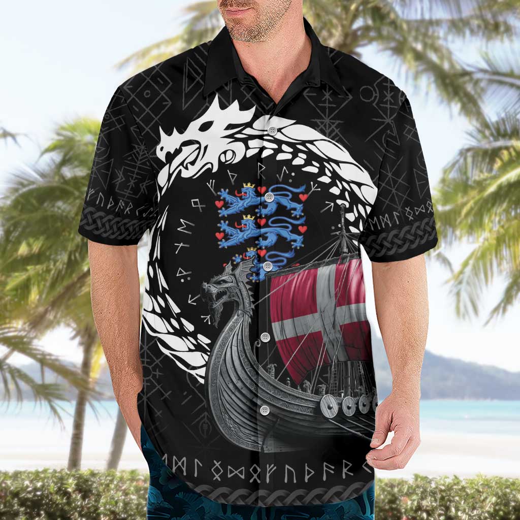 Denmark Viking Drakkar Hawaiian Shirt Viking Blood - Wonder Print Shop