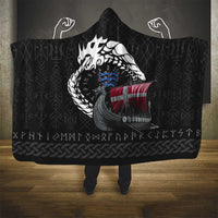 Denmark Viking Drakkar Hooded Blanket Viking Blood - Wonder Print Shop