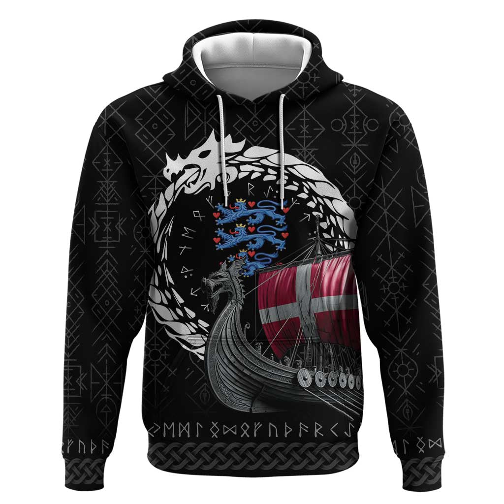 Denmark Viking Drakkar Hoodie Viking Blood - Wonder Print Shop