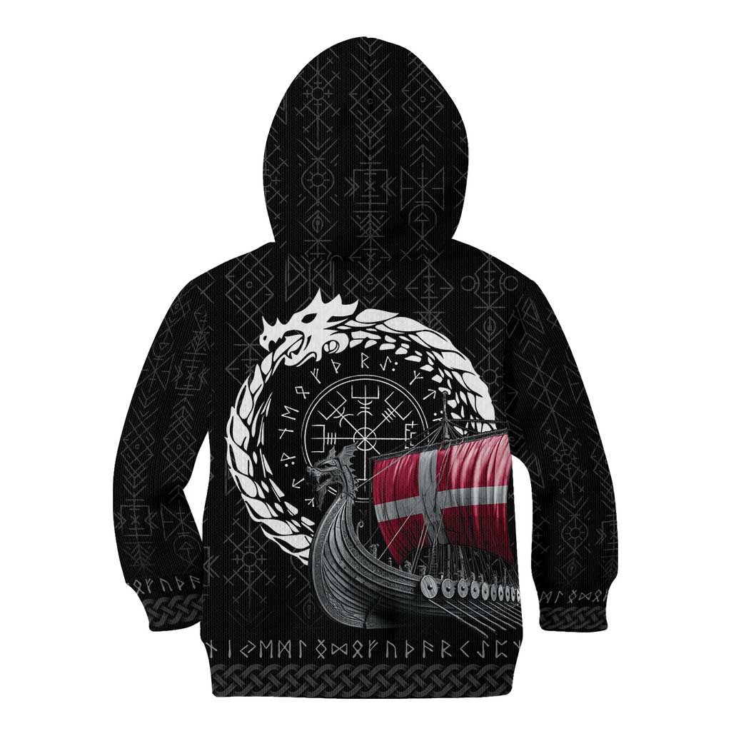Denmark Viking Drakkar Kid Hoodie Viking Blood - Wonder Print Shop