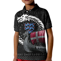 Denmark Viking Drakkar Kid Polo Shirt Viking Blood - Wonder Print Shop