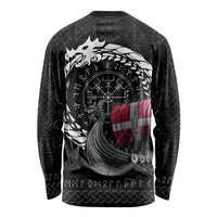 Denmark Viking Drakkar Long Sleeve Shirt Viking Blood - Wonder Print Shop