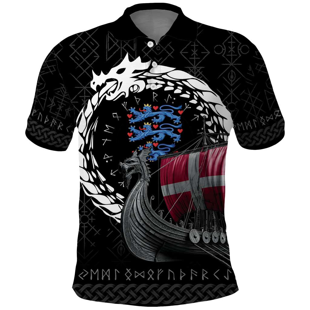 Denmark Viking Drakkar Polo Shirt Viking Blood - Wonder Print Shop