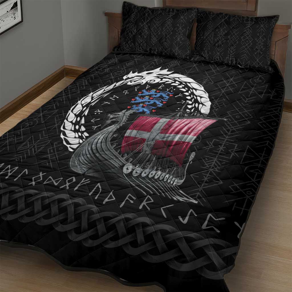 Denmark Viking Drakkar Quilt Bed Set Viking Blood - Wonder Print Shop